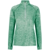 Custom Womens Electrify CoolCore® Quarter-Zip Pullover Kelly Heather