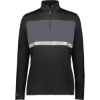 Custom Womens Prism Bold Quarter-Zip Pullover Black/ Carbon