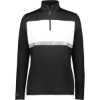 Custom Womens Prism Bold Quarter-Zip Pullover Black/ White