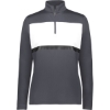 Custom Womens Prism Bold Quarter-Zip Pullover Carbon/ White