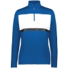 Custom Womens Prism Bold Quarter-Zip Pullover Royal/ White