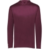 Custom Mens Momentum Hooded Long Sleeve T-Shirt Maroon