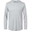 Custom Mens Momentum Hooded Long Sleeve T-Shirt Silver