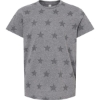 Custom Youth Star Print Tee Granite Heather Star