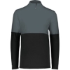 Custom Mens Momentum Team Quarter-Zip Pullover Black/ Iron