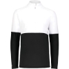 Custom Mens Momentum Team Quarter-Zip Pullover Black/ White
