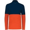 Custom Mens Momentum Team Quarter-Zip Pullover Orange/ Navy