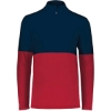 Custom Mens Momentum Team Quarter-Zip Pullover Scarlet/ Navy