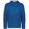 Custom Mens All-Pro Performance Fleece Hooded Sweatshirt Royal Heather/ Silver