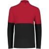 Custom Youth Momentum Team Quarter-Zip Pullover Black/ Scarlet