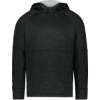 Custom Youth All-Pro Performance Fleece Hooded Sweatshirt Black Heather/ Silver