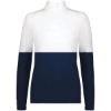 Custom Womens Momentum Team Quarter-Zip Pullover Navy/ White