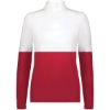 Custom Womens Momentum Team Quarter-Zip Pullover Scarlet/ White