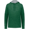 Custom Womens All-Pro Performance Fleece Hooded Sweatshirt Dark Green Heather/ Silver