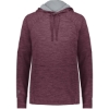 Custom Womens All-Pro Performance Fleece Hooded Sweatshirt Maroon Heather/ Silver
