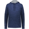 Custom Womens All-Pro Performance Fleece Hooded Sweatshirt Navy Heather/ Silver