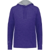 Custom Womens All-Pro Performance Fleece Hooded Sweatshirt Purple Heather/ Silver