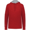 Custom Womens All-Pro Performance Fleece Hooded Sweatshirt Scarlet Heather/ Silver