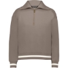 Custom Womens Heritage Prep Quarter-Zip Pullover Mink/ Vanilla