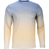 Custom Unisex Barbados Performance Pin Dot Long Sleeve T-Shirt Bimini Blue/ Peach