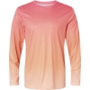 Custom Unisex Barbados Performance Pin Dot Long Sleeve T-Shirt Red/ Light Orange