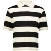 Custom Womens Prep Street Rugby Crop T-Shirt Alabaster/ Vintage Black