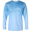 Custom Unisex Montauk Oceanic Fade Performance Long Sleeve T-Shirt Blue Mist Fade