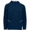 Custom Mens Wizard Quarter-Zip Hooded Pullover Navy/ White