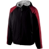 Custom Mens Homefield Hooded Jacket Black/ Scarlet