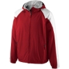 Custom Mens Homefield Hooded Jacket Scarlet/ White