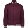 Custom Mens Heritage Jacket Maroon/ White