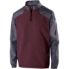 Custom Mens Raider Quarter-Zip Jacket Carbon Print/ Maroon