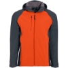 Custom Mens Raider Hooded Soft Shell Jacket Carbon Print/ Orange