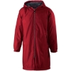 Custom Mens Conquest Long Length Hooded Jacket Scarlet