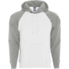Custom Mens Athletic Fleece Banner Hooded Sweatshirt White/ Athletic Heather