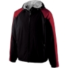 Custom Youth Homefield Hooded Jacket Black/ Scarlet