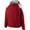 Custom Youth Homefield Hooded Jacket Scarlet/ White