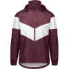 Custom Mens Potomac Hooded Jacket Maroon/ White