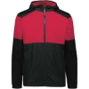 Custom Mens SeriesX Hooded Jacket Black/ Scarlet