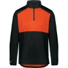 Custom Mens SeriesX Quarter-Zip Pullover Black/ Orange