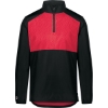 Custom Mens SeriesX Quarter-Zip Pullover Black/ Scarlet