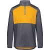 Custom Mens SeriesX Quarter-Zip Pullover Carbon/ Gold
