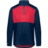 Custom Mens SeriesX Quarter-Zip Pullover Navy/ Scarlet