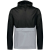 Custom Mens Packable Quarter-Zip Jacket Black/ Athletic Grey