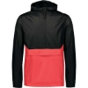 Custom Mens Packable Quarter-Zip Jacket Black/ Scarlet