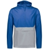 Custom Mens Packable Quarter-Zip Jacket Royal/ Athletic Grey