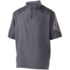 Custom Unisex Raider Short Sleeve Quarter-Zip Pullover Carbon Print/ Graphite