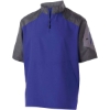 Custom Unisex Raider Short Sleeve Quarter-Zip Pullover Carbon Print/ Purple