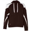 Custom Unisex Athletic Fleece Prospect Hooded Sweatshirt Brown/ White