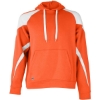 Custom Unisex Athletic Fleece Prospect Hooded Sweatshirt Orange/ White